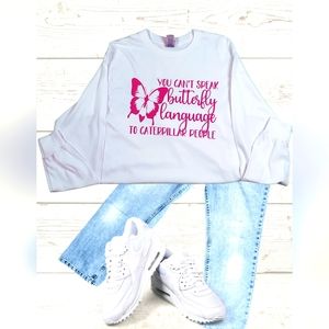 Long sleeve butterfly shirt